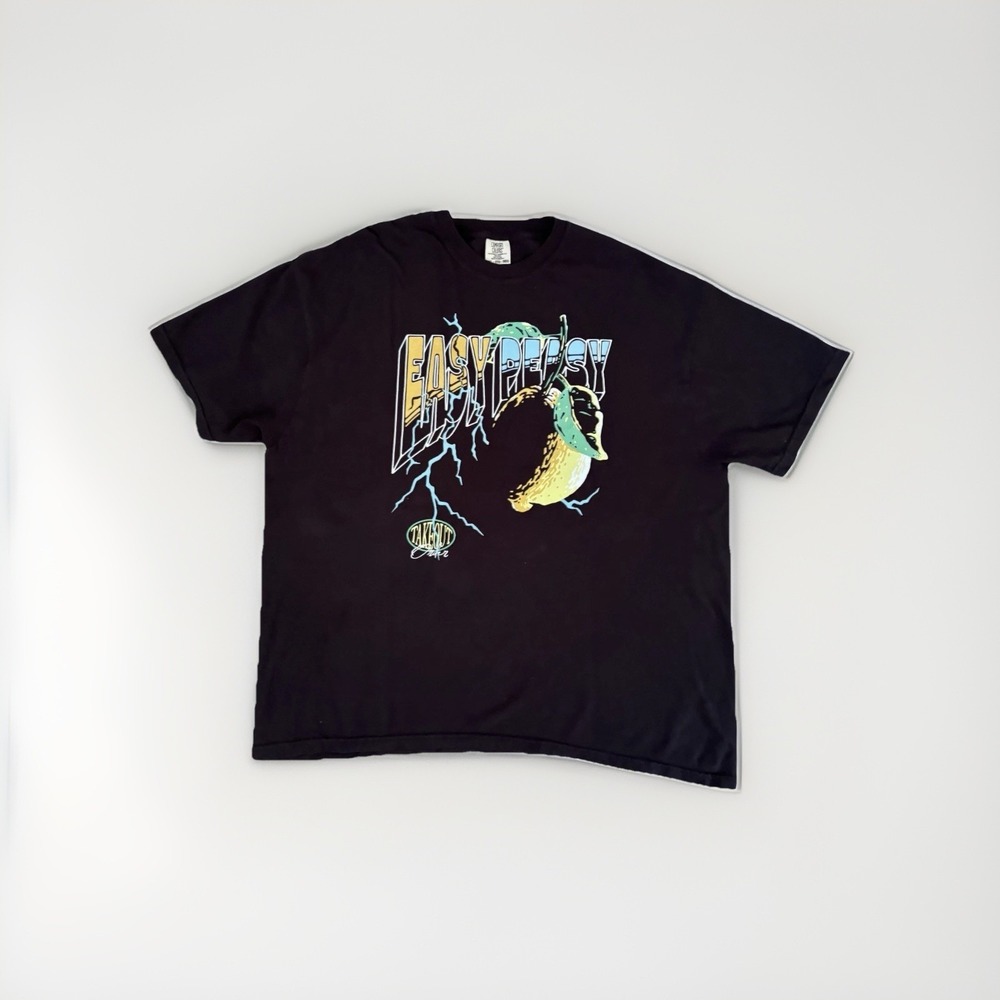 Take Out Order Easy Peasy T-shirt  Black Size‎ 3XL